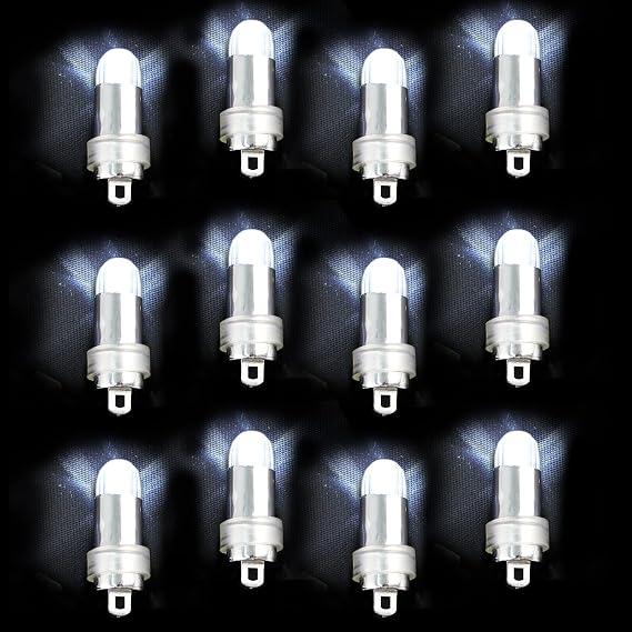 Non-Blinking LED Balloon Lights for Balloon Paper Lantern Party Decoration (12, White)
