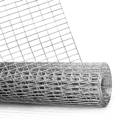 Fencer Wire Galvanized Welded Fence Wire 16 Gauge Mesh Size 1" x 1/2" (24-Inch x 25 ft.)