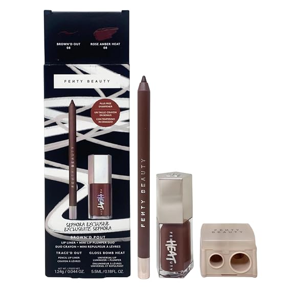 FENTY BEAUTY Brown' D Pout Lip Liner + Mini Lip Luminizer Duo
