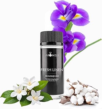AROMELY Fresh Linen Diffuser Oil Blend | Luxury Home Fragrance Oil for Diffusers | Inspired by Cheval Blanc Hotel Paris | Signature Scent with Notes of Cotton, Musk & Powdery Florals | 50ml