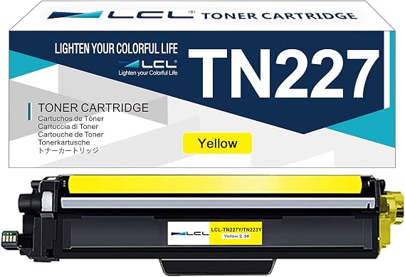 LCL Compatible Toner Cartridge Replacement for Brother TN227 TN223 TN-227 TN-223 TN227Y TN223Y TN-227Y 2300 Pages HL-L3210CW HL-L3230CDW HL-L3270CDW HL-L3290CDW MFC-L3710CW MFC-L3750CDW (1Yellow)