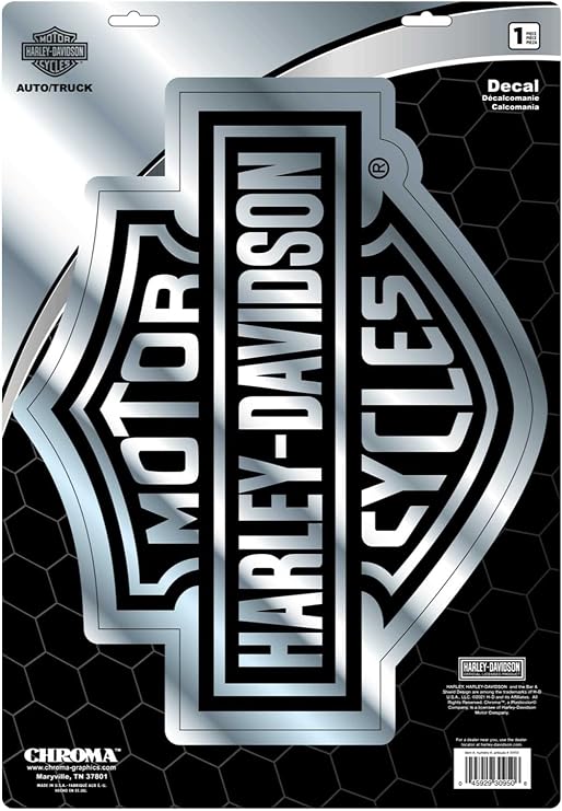 Harley-Davidson Chrome B&S Large Decal