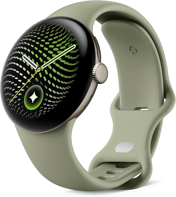 Google Pixel Watch 5 (41 mm) - Smartwatch - Pyrite Case/Olive Band, Wi-Fi