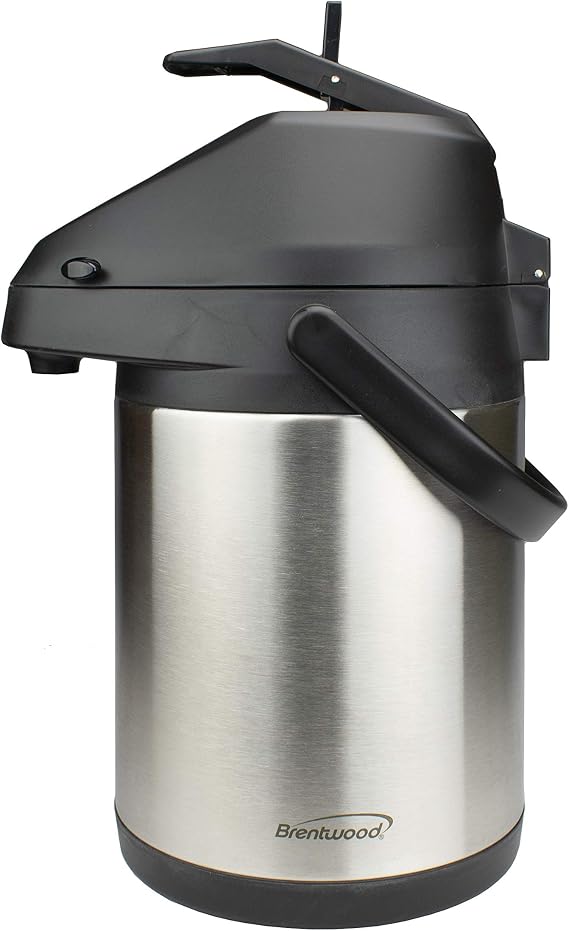 Brentwood CTSA-2500 2.5-Liter Airpot Hot & Cold Drink Dispenser, Stainless Steel