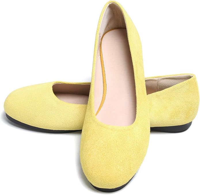 Dear Time Women's Flats Comfortable Slip On Ballet Flats Soft Solid Casual Shoes