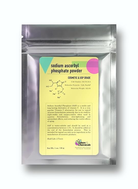 Sodium Ascorbyl Phosphate SAP Powder Stable Vitamin C Derivative, Antioxidant for DIY Skin Care (1 Ounce / 28 gram)