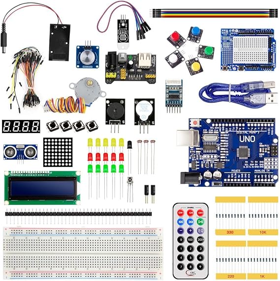 Arduino IDE ile Uyumlu UNO R3 Full Başlangıç Seti 165 Parça (E-Kitap Hediyeli)