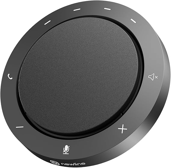 Conference Speaker and Microphone, Dual Al Mics with 360 Voice Pickup & Clear Sound, 10-14H Call Time, Bluetooth & USB-C/A Connection, Speakerphone for 1-6 People, Small Teams & Home Office