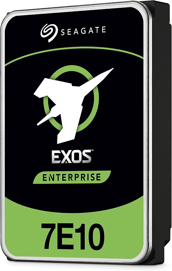 Seagate Exos 7E10 2TB Internal Hard Drive HDD - 3.5 Inch 512e/4KN SAS 12GB/s, 7.200 RPM, 256MB Cache and 2M MTBF for Enterprise, Data Centre (ST2000NM018B)