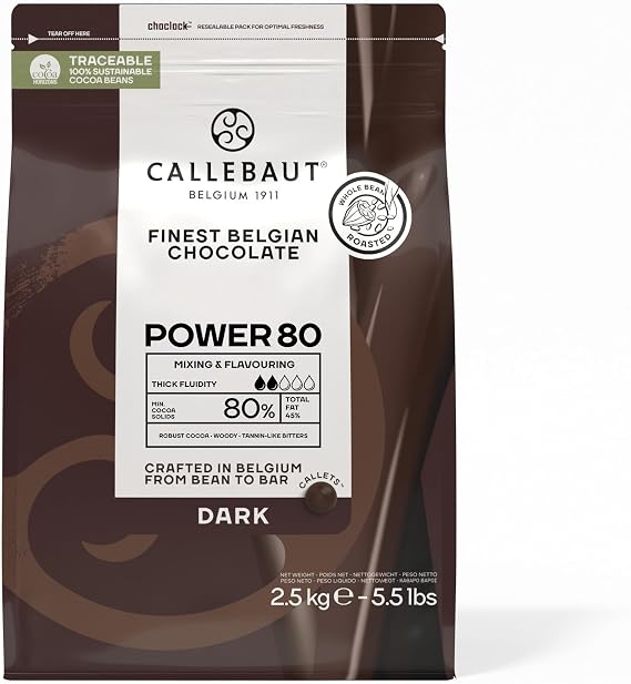 Callebaut Yoğun Bitter %80 Damla Çikolata ( 2,5 Kg )
