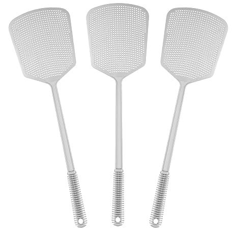 Fly Swatters 3PCS Plastic Manual Fly Swatters with Strong Handle Fly Swat Pest Control for Insect Bug Mosquito Wasp Indoor Outdoor