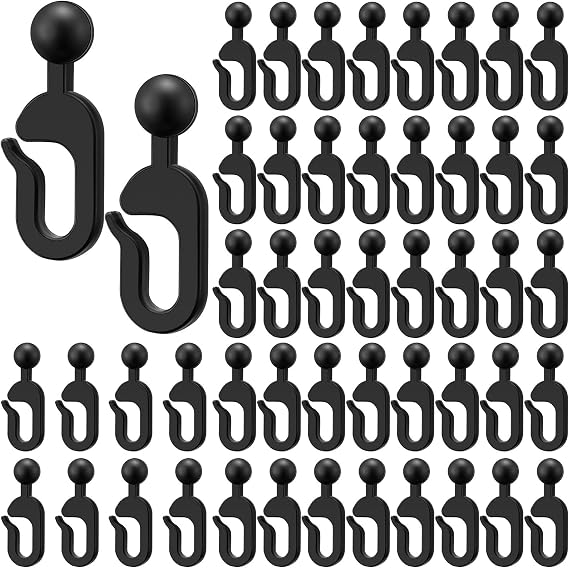 Colingmill 50 Pcs Plastic Curtain Track Hooks for Gazebo Mosquito Netting