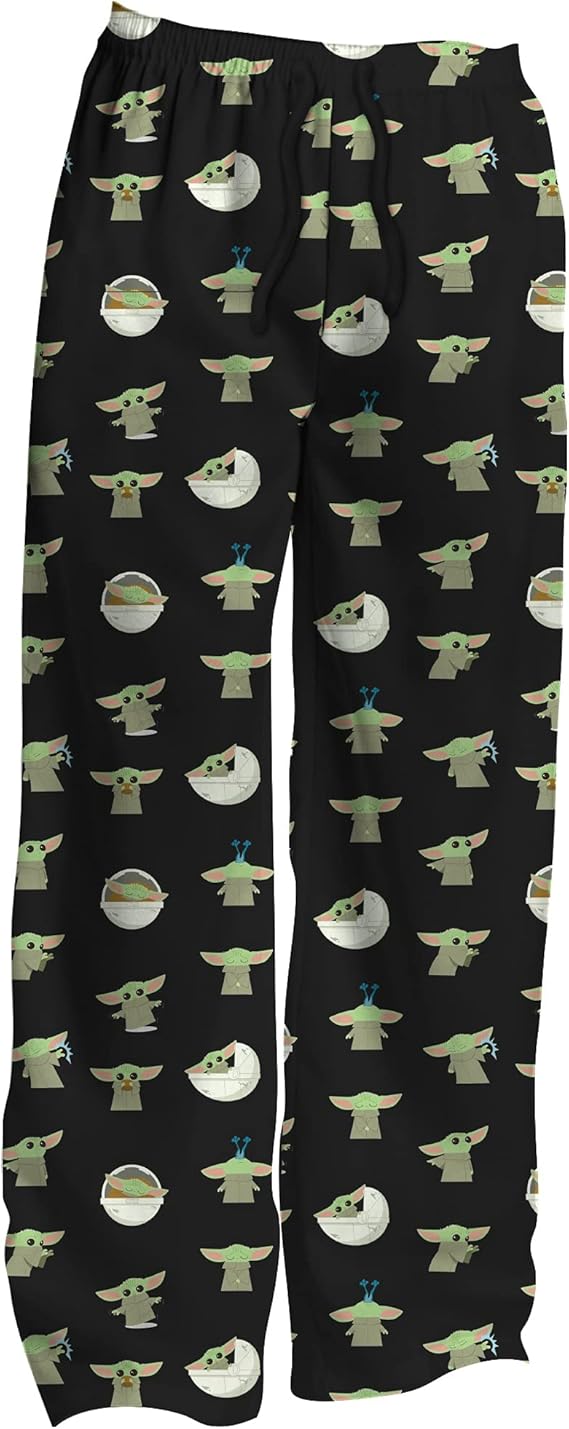 Star Wars Baby Yoda At Play The Mandalorian Allover Print Pajama Sleep Pants Licensed