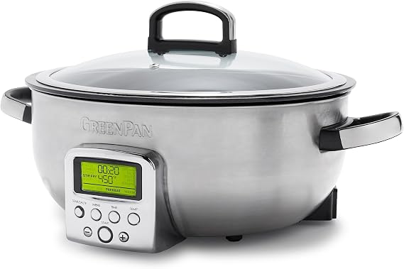 GreenPan Elite Essential Smart Electric 5.6L Skillet Pot OmniCooker