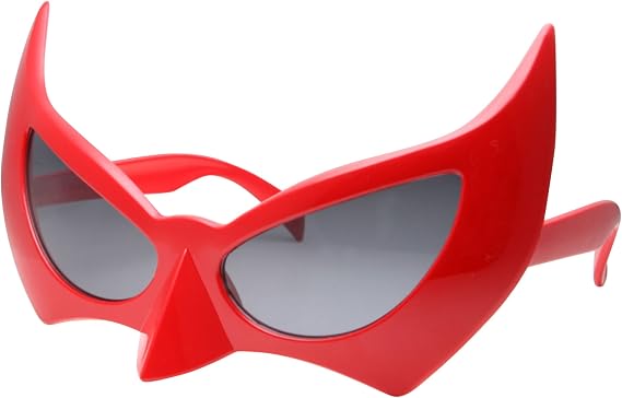 grinderPUNCH Tinted Bat Mask Costume Glasses | Unisex Costume and Cosplay Accessory For All Ages | 100% UV Protection