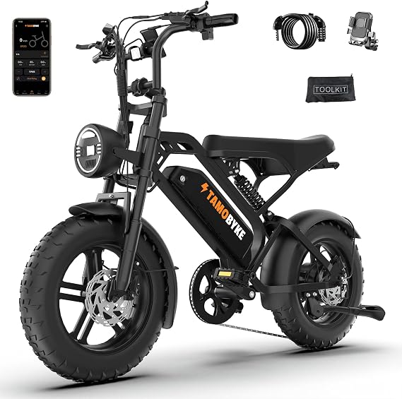 Tamobyke T16 Electric Bike for Teens & Childs,1000W Motor,16"Fat Tire Ebike