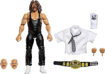 Mattel WWE Elite Collection Action Figure & Accessories, Premium Live Event Mankind Set, SummerSlam Series with Jesse The Body Ventura Build-A-Figure Parts