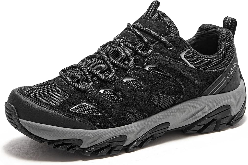 CAMELSPORTS Men's Waterproof Hiking Shoes Lightweight Anti-Slip Breathable Outdoor Walking Work Sneakers Trekking Trails