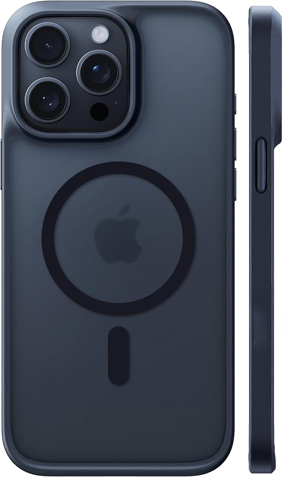 TORRAS Magnetic Shockproof for iPhone 14 Pro Max Case Translucent Black