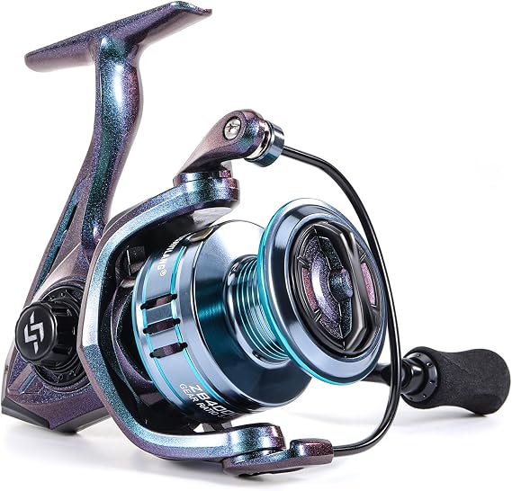 Sougayilang Chameleon Paint Spinning Fishing Reel,Super Powerful Smooth Drag with 11+1 Ball Bearings from 1000 to 4000 Series for Freshwater Saltwater