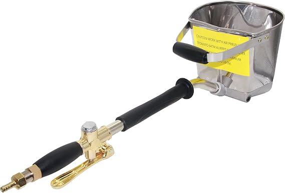 Joywayus Air Stucco Cement Texture Hopper Sprayer | Wall Plastering Tool, House Paint, 4 Jets
