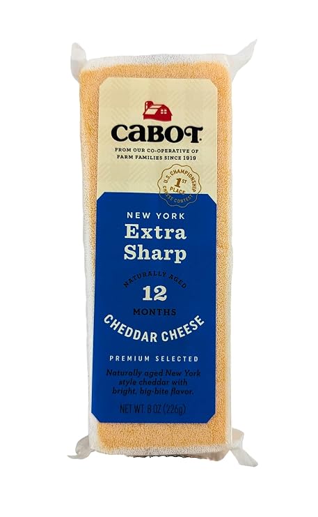 New York Extra Sharp White Cheddar Cheese 8 oz Bar