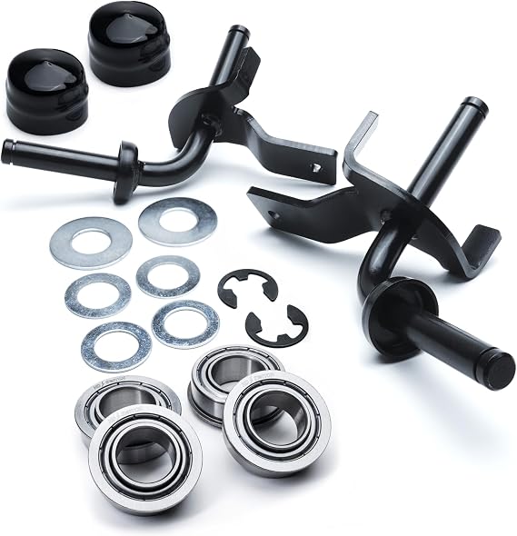 HD Switch Front Wheel Bushing to Bearing Conversion Kit Front Axle Steering Spindles RH/LH 538691001 538691101 for Husqvarna Craftsman Poulan Pro RedMax 532403090 532403089 532197936 532197937
