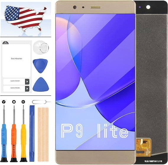 Screen Replacement for Huawei P9 Plus VIE-L09 VIE-L29 LCD Display Touch Panel Digitizer Glass Full Assembly Repair Kits with Free Tools (Gold)