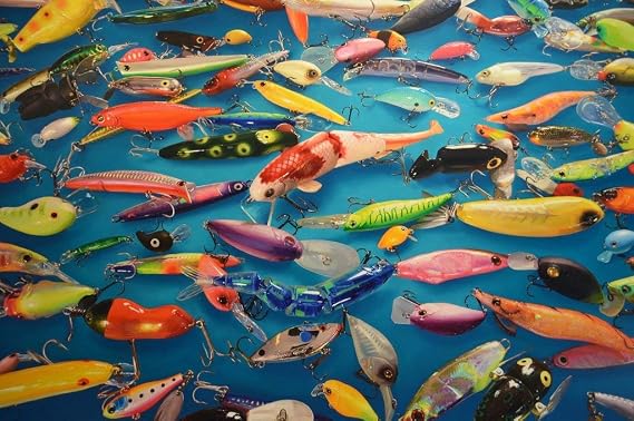 MINI Puzzle for Adults | Fishing Lures | 51 Pieces | Nautilus PuzzlesTM