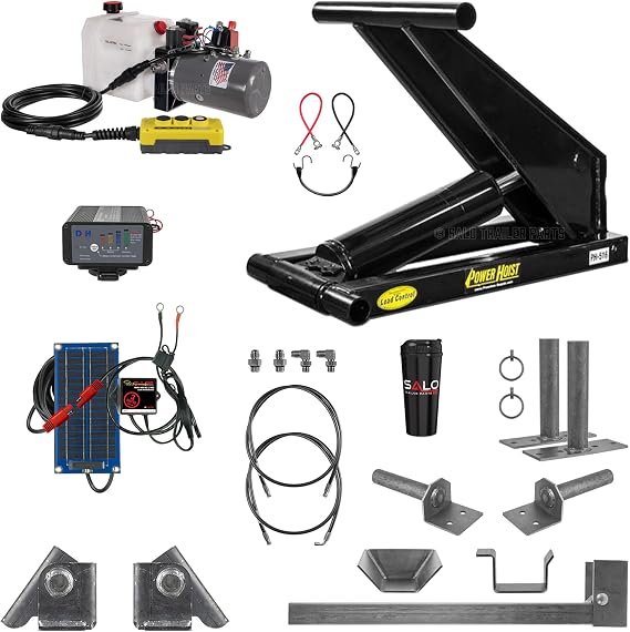 8 Ton (16,000 lb) Dump Trailer Hydraulic Scissor Hoist Kit | Power Hoist Model PH516 | Dump Bed Lift Kit (Deluxe)