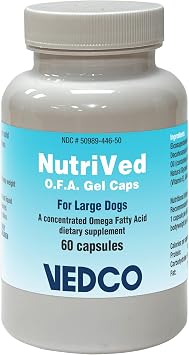 Vedco 60 Count Nutrived O.F.A. Gel Capsules for Large Dogs
