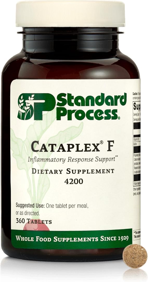 Standard Process Cataplex F - Contains Vitamin B6 & Iodine - Supports Structural Composition of Skin & Hair - Non-Dairy & Non-Soy - 360 Tablets
