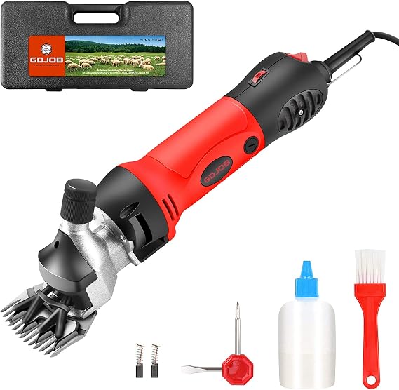Sheep Shears 500W Professional 6 Speeds, Heavy Duty Sheep Clippers for Sheep, Alpacas, Goats and Thick Coat Animals