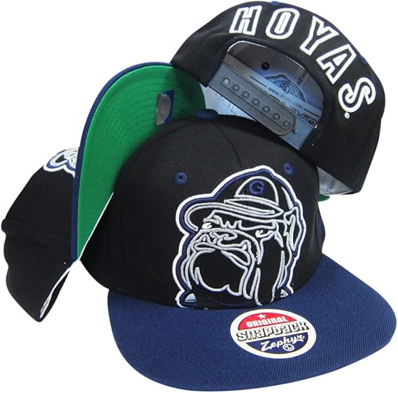 Zephyr Georgetown Hoyas Black/Navy Plastic Adjustable Snapback Hat/Cap