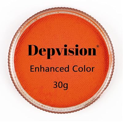 Depvision Professional Face Paint Body Paint Water Based Face painting Makeup for Kids and Adults Single Color Halloween Christmas 30g orange