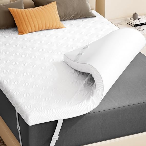Mattress Topper King, 3 Inch Memory Foam Mattress Bed Topper Pad with Removable & Washable Cover for King Size Bed, CertiPUR US Certified