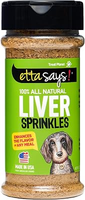 etta says! Liver Sprinkles for Dogs - High Protein Food Topper - Boosts Flavor - 100% Natural and Made in USA Pack of 1