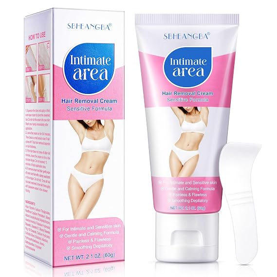 Intimate Hair Removal Cream for Women, Painless Depilatory Gel Hair Remover Cream for Pubic Hair, Underarms, Private Parts, Sensitive Skin Bikini,Suitable for All Skin Types
