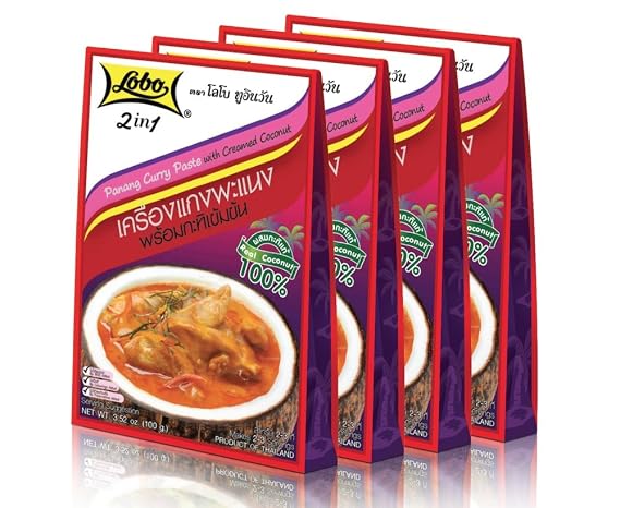 Lobo 2in1 Panang Curry Paste with Creamed Coconut (Pack of 4)