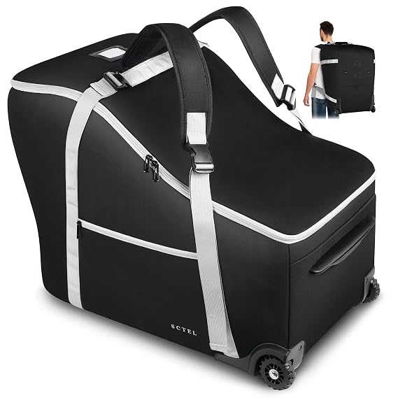 SCTEL Infant Car Seat Travel Bag Backpack for Airplane, with Wheels