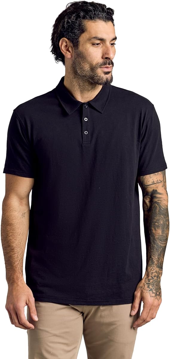 True Classic Novelty Polo Shirts for Men Mens Polo Shirts Short Sleeve Cotton, Dry Fit Golf Shirt for Men
