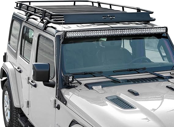 Tidal Full Length Roof Rack with Backet Fit for 18-22 Wrangler JL 4 Door