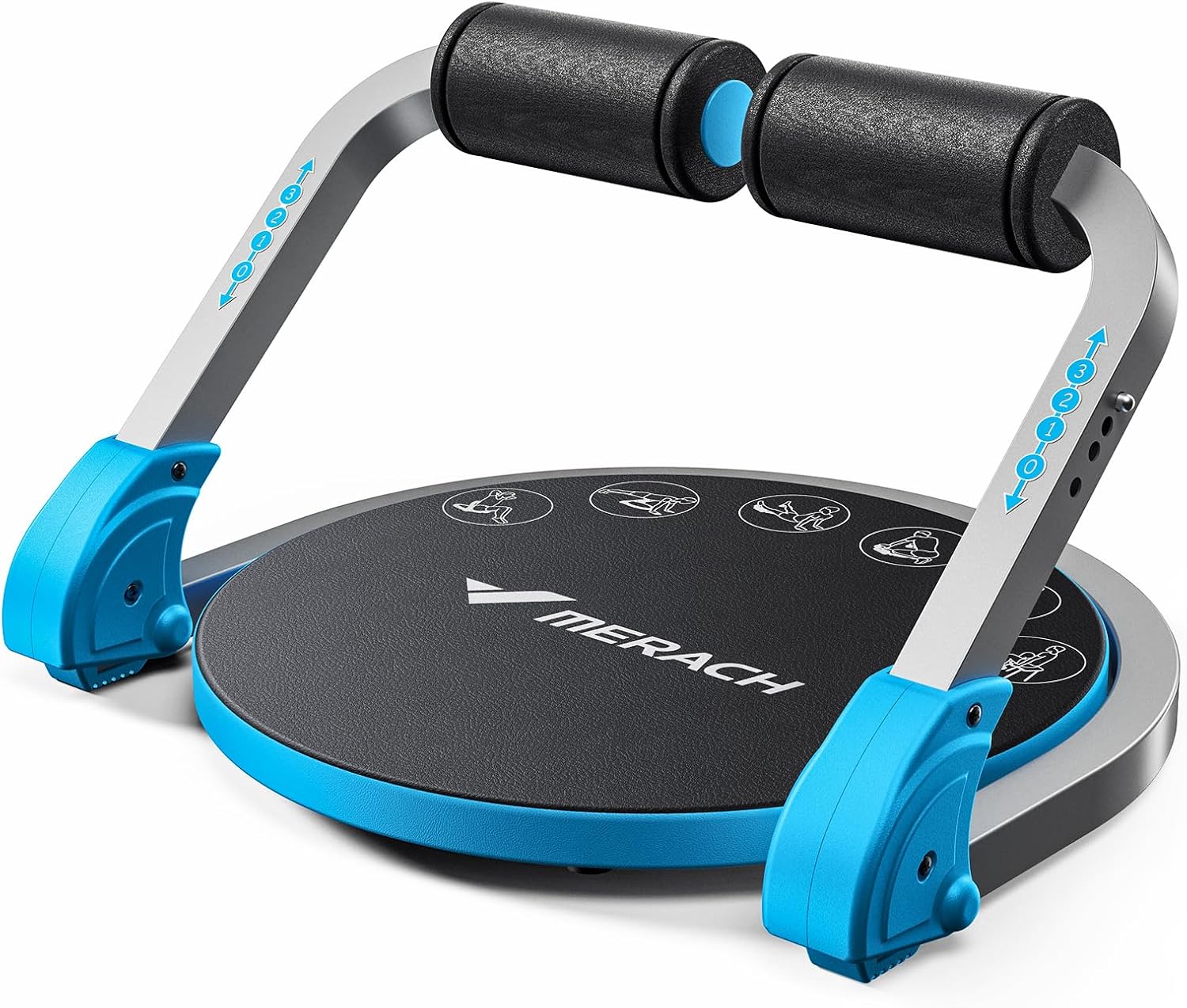 MERACH Ab Machine, Sit Up Exercise Equipment with 3 Adjustable Resistance Levels, Automatic Rebound Ab Crunch Machine for Core Workout, Ab Workout Equipment for Stomach