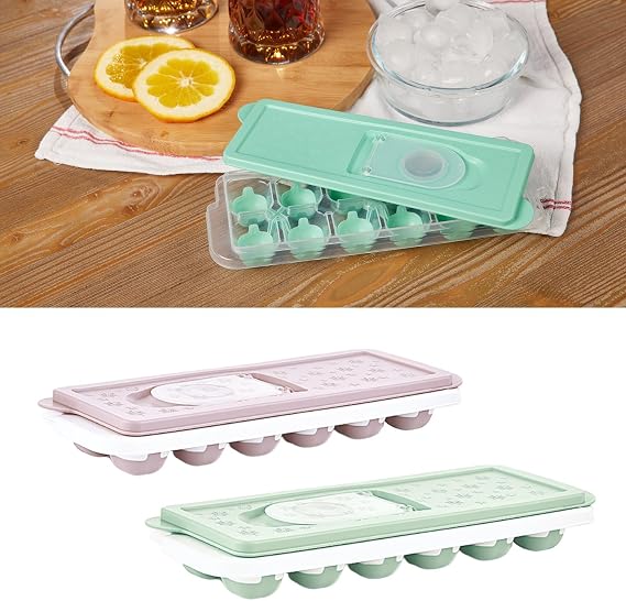 Deconox 2 Silicone Based Freezer, 12-Piece Ice Mold, Ice Mold, Practical and Flexible Silicone Based Freezer Set - Keep Your Drinks Cool!