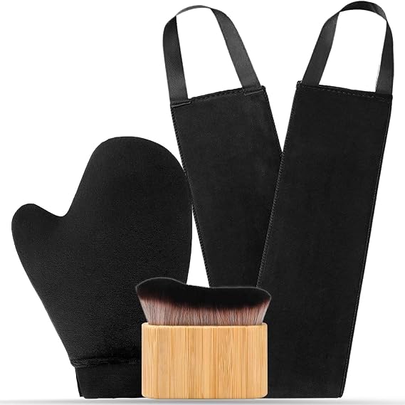 Self Tanning Mitts Self Tanner Mitt Self Tan Mitt Back Self Tanning Brush | 3 in 1 Tanning Glove Self Tanner Brush Self Tanner Back Applicator Back Tanning Applicator Achieve Full Body Application