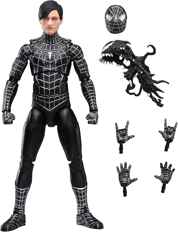 Marvel Legends Series Spider-Man, Spider-Man 3 Collectibles with 15.5 cm Action Figure Symbiote Accessories