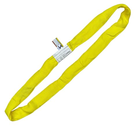 LIFTEX | Dual Cover Polyester Lifting Round Sling | Yellow x 4' Endless (V:8400; C:6700; B:16800) | Made in USA | Polyester Heavy Duty Lifting Rigging Moving Towing Hoisting