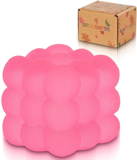 6cm Pink Bubble Squishy Cube Slow Rising Fidget Toy
