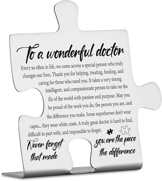 Doctor Gift, Doctor Appreciation Plaque, Physician Desk Decor