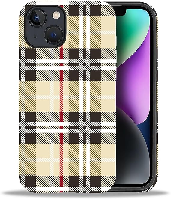 Case Compatible With For IPhone 15, Plaid Pattern Phone Case Drop Protection,Soft Shockproof For Girl Women Boy Men,Case For IPhone 15